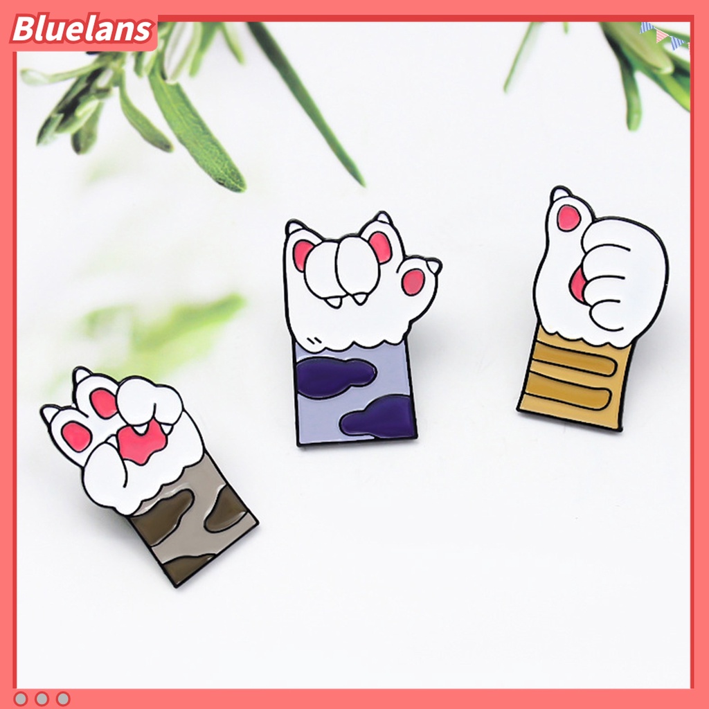 Bros Pin Mini Bentuk Cakar Kucing Bahan Alloy Untuk Dekorasi