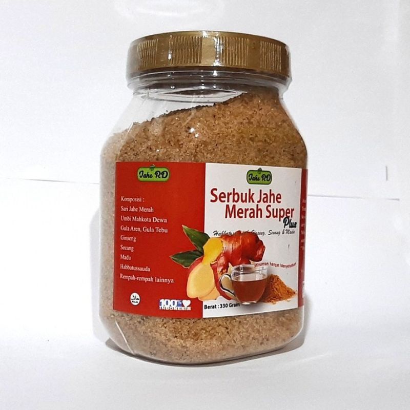 Jahe Merah RD Botol 330 gr - Kunyit Putih - Temulawak Instan Serbuk