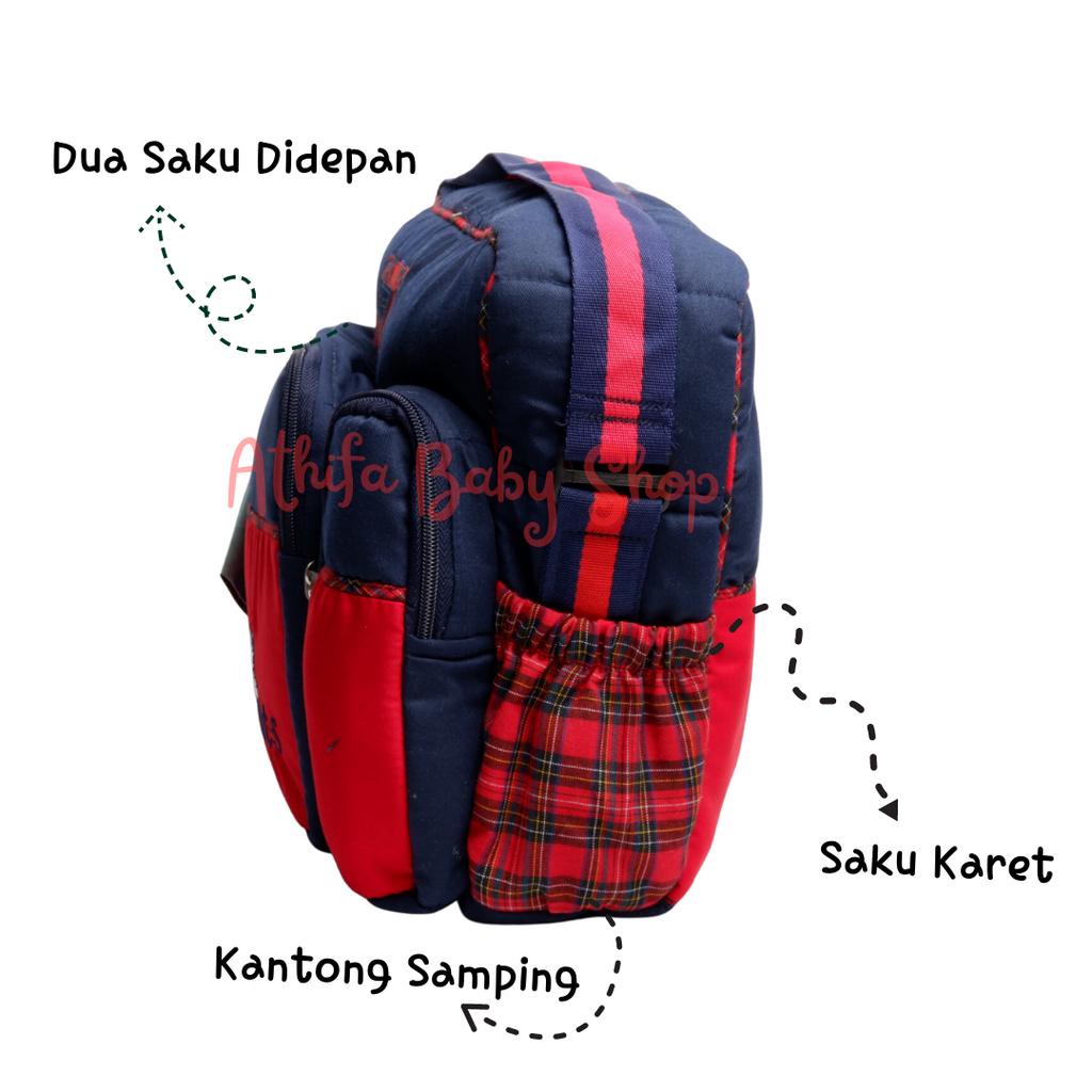 Tas Sedang Popok Perlengkapan Bayi Diaper Bag Baby Scots Embroidery Kado Ibu Hamil Melahirkan