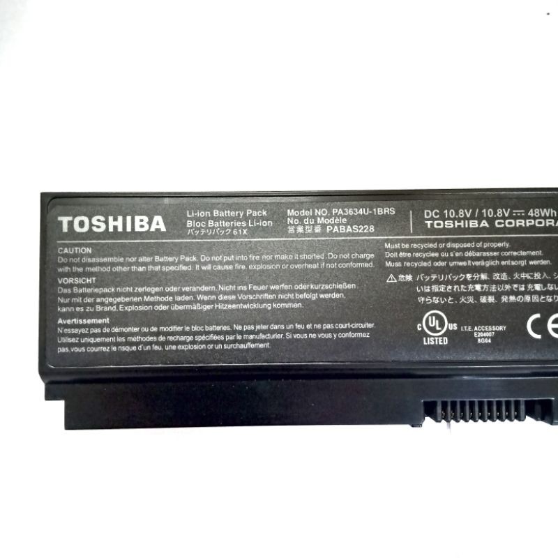 Baterai Batrai Toshiba L310 L311 L312 L315 L317 L322 M300 M301 M302 M306 M308 M310 M320 PA3634U-1BRS