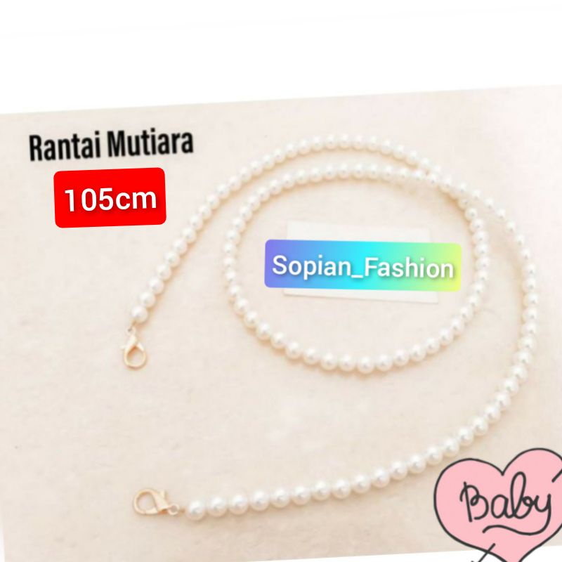 strap tas mutiara panjang 105cm