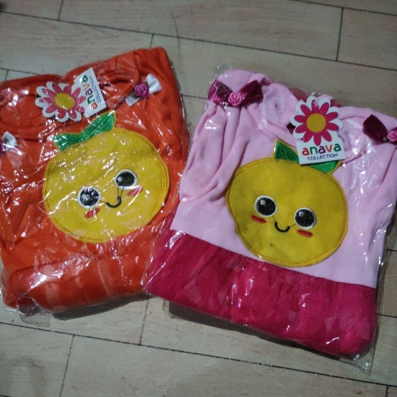 Dress anak 1 2 tahun gaun anak cewek lucu baju rok anak perempuan ungu pink tosca kipo( dress kipokipo )