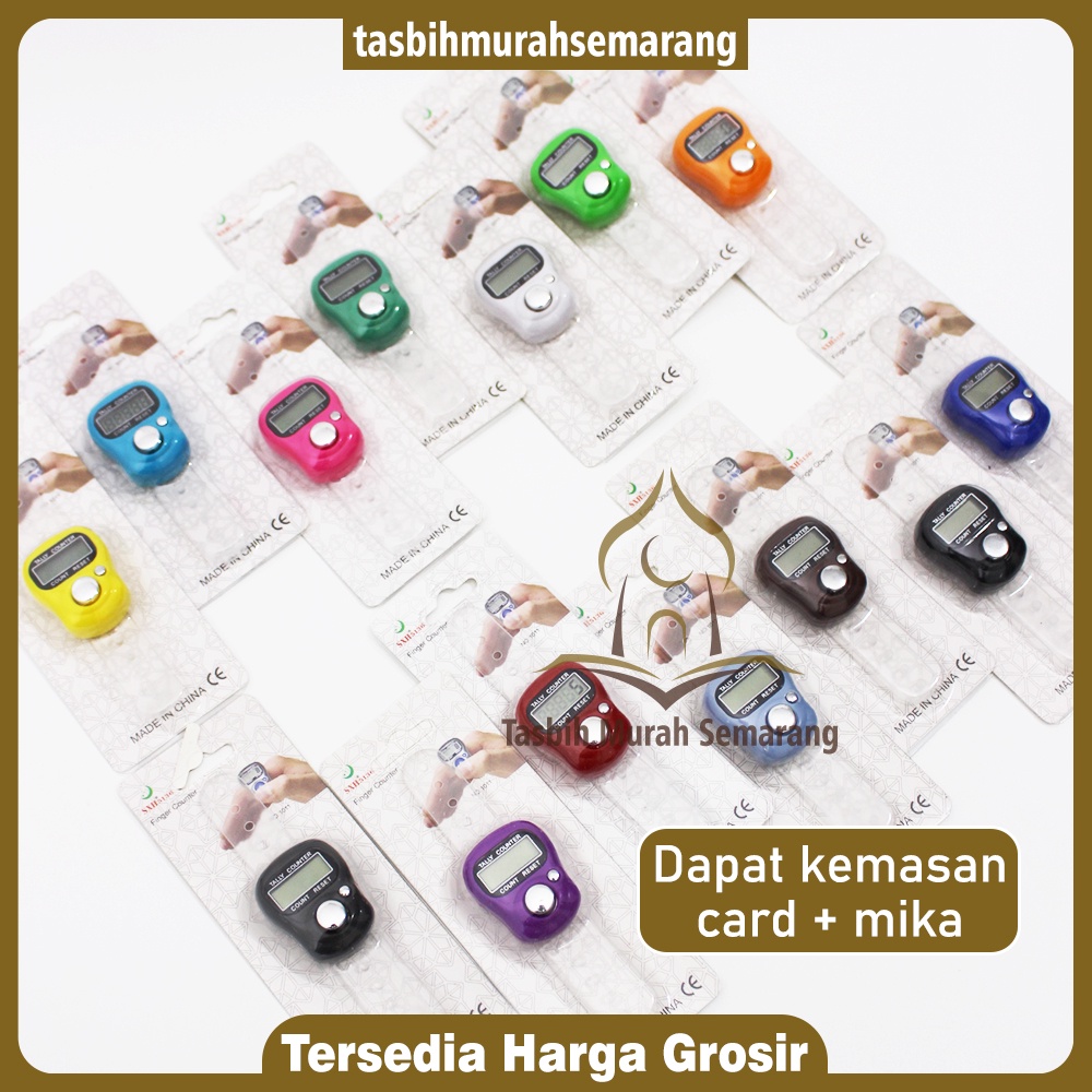 TASBIH DIGITAL MINI TALLY COUNTER KEMASAN MIKA + CARD