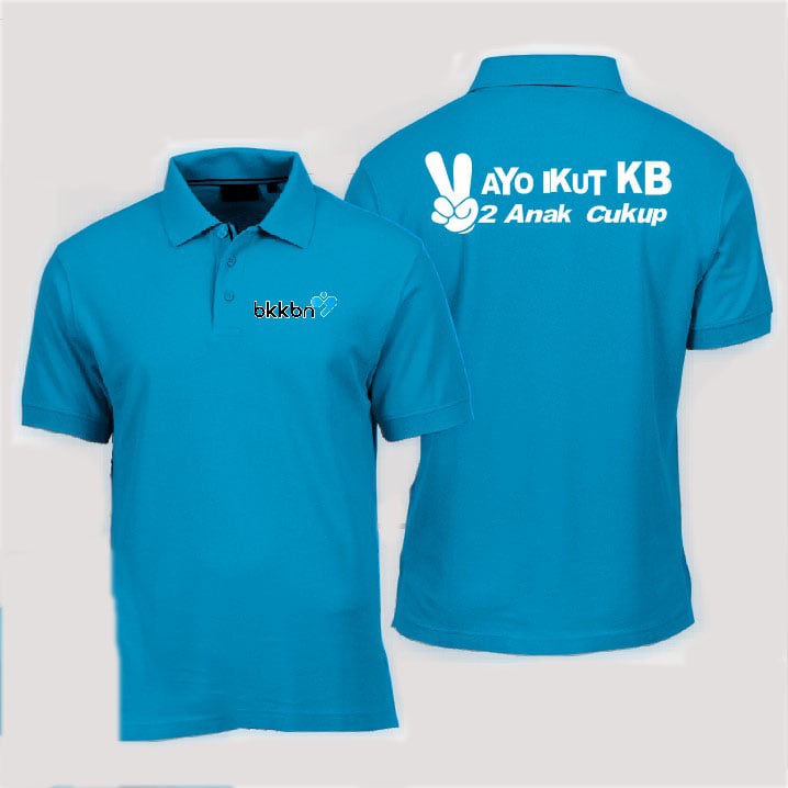 poloshirt bkkbn ayo ikut kb / baju kerah bkkbn 2 anak cukup