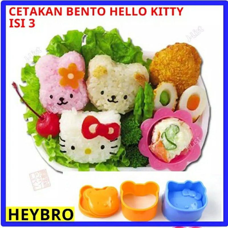 Cetakan mini nasi bento mini ( dapat 3 cetakan mini)