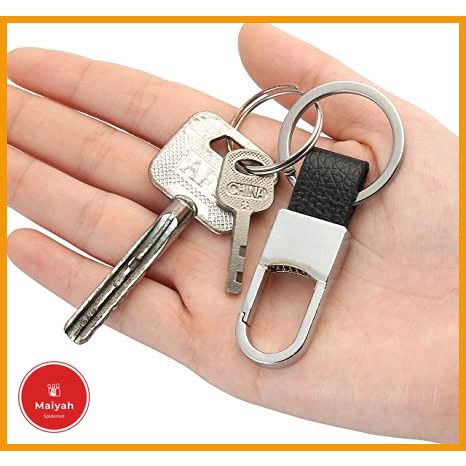Karabiner Gantungan Kunci Key Chain Pinggang Kulit Metal Mobil Motor carabiner gatungan kuci pigang 