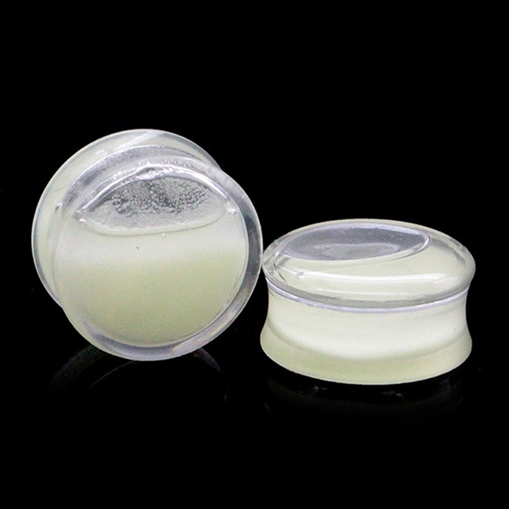 Hu Hu Hu Hu Hu Alat Bantu Pasang Kacamata♡ Pelebar Tindikan Telinga Model Tunnel Bahan Akrilik Transparan Luminous Untuk Priawanita