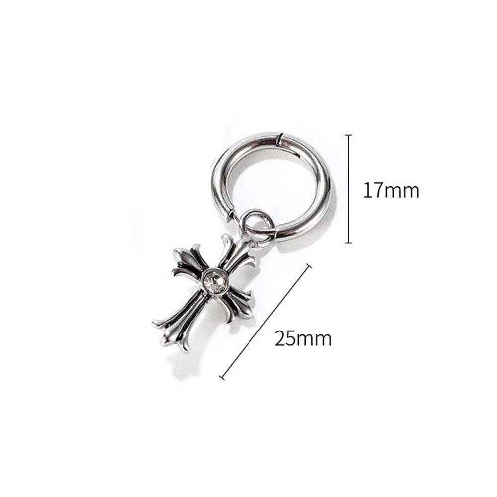 1 Pc Anting Liontin Salib Warna-Warni Gaya Korea Untuk Pria Dan Wanita