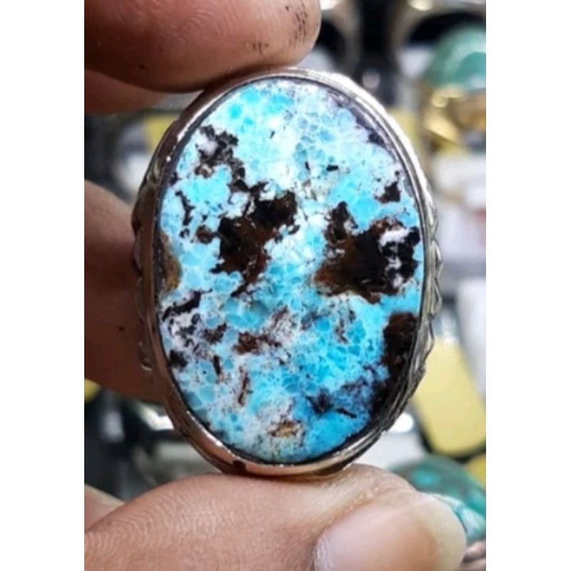 Batu cincin pirus persia biru