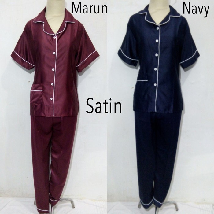 piyama baju tidur dewasa wanita satin