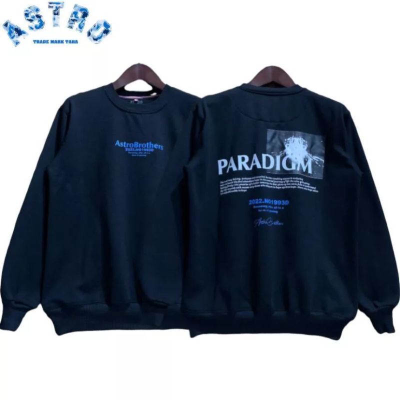 Crewneck sablon Motif/polos Astro pria wanita