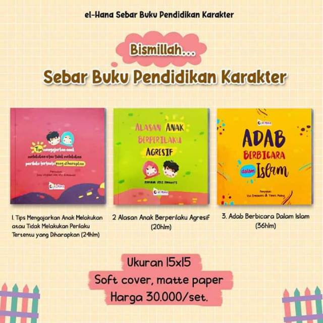 Sebar Buku Pendidikan Karakter El Hana 1 dan 2