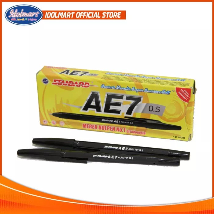 IDOLMART Pen Pena Pulpen Bolpen Standard AE7/Balpoin Standar AE7 Idolmart Surabaya