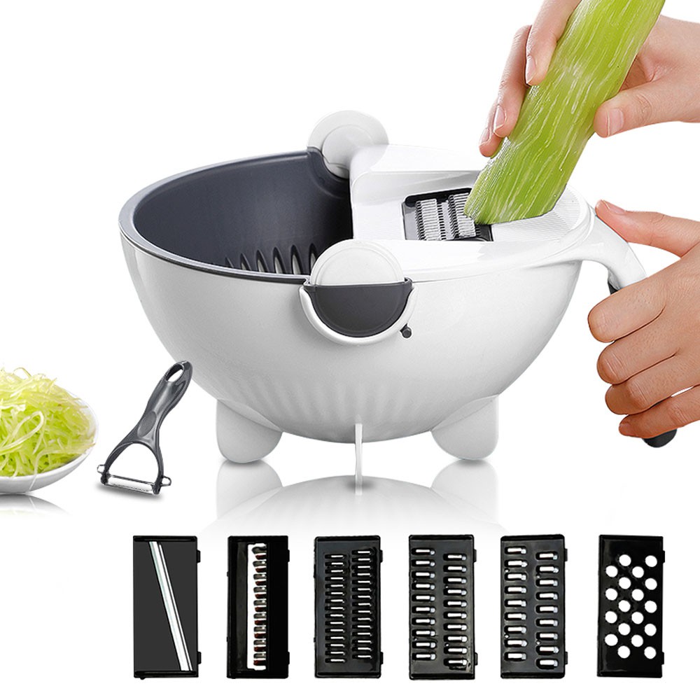 Parutan Mangkok Magic Slicer Dicer putih / Parutan Magic / Parutan serbaguna