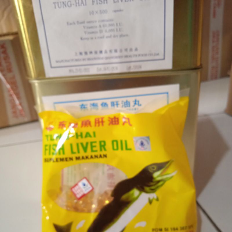 paket 1 box (500 × 10pack) minyak ikan fish oil tung hay vitamin kucing anjing kelinci