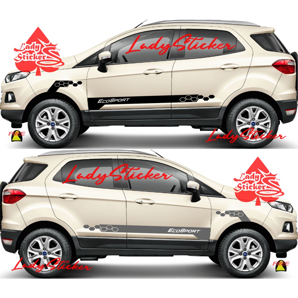 STICKER ECOSPORT CUTTING STICKER STIKER MOBIL FORD ECOSPORT SISI SAMPING