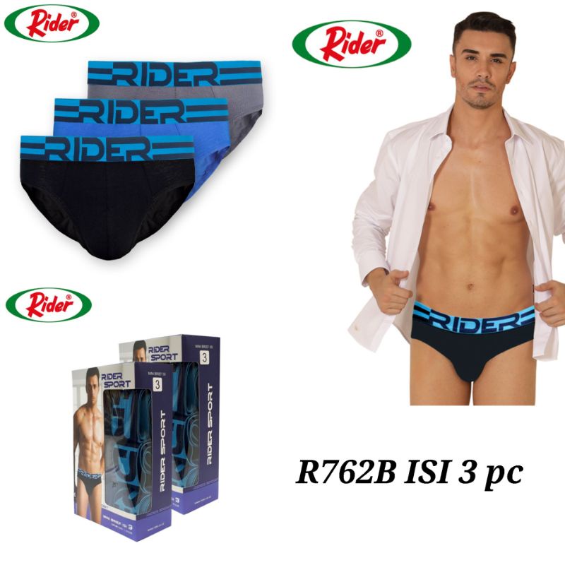 Celana Dalam Pria Rider Sport R762B Isi 3pc