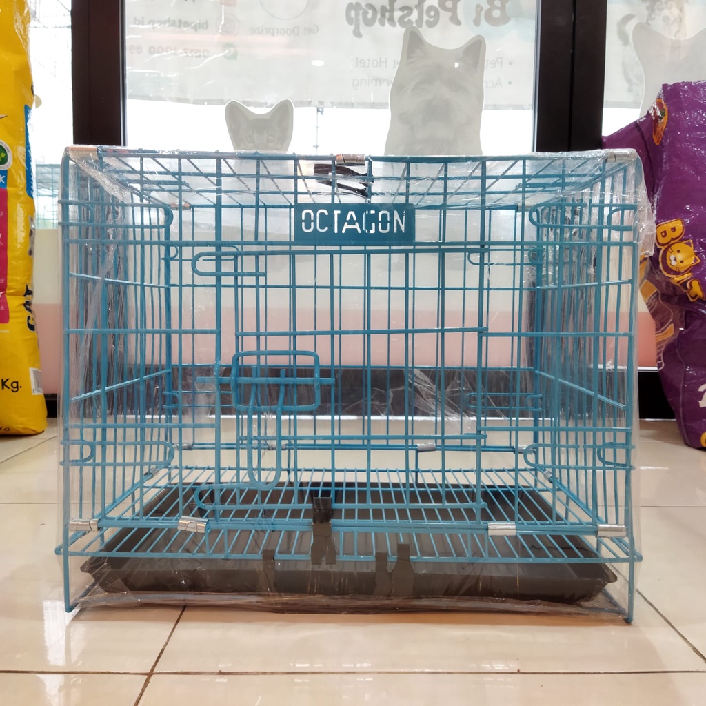 Kandang Kucing Lipat Tebal OCTAGON K150 ukuran 47 x 31 x 39cm size S OC