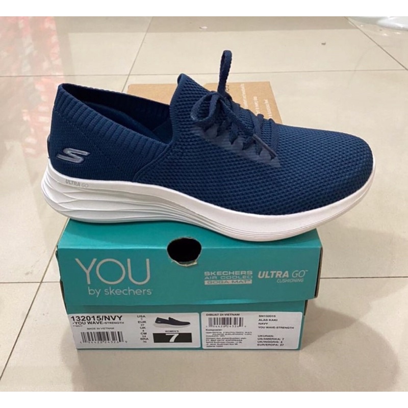 skechers 132015/NVY skechers you wave strength navy sepatu slipon skechers women