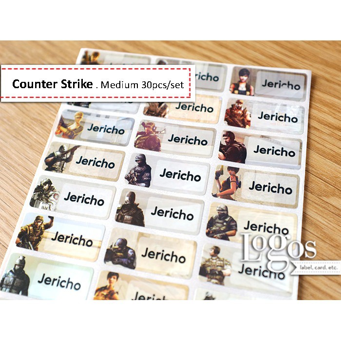 

Crossfire Counter Strike MEDIUM Sticker Label Nama waterproof stiker