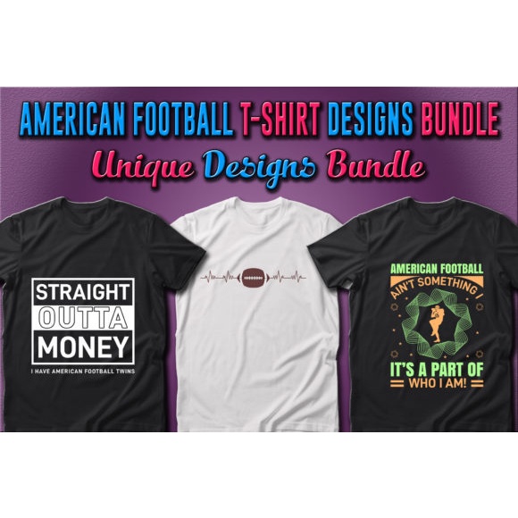 American Football T-Shirt Designs Bundle - Vector Designs