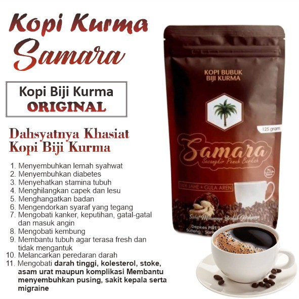 Kopi Biji Kurma Samara / Kopi Kurma Samara MIX Jahe & Gula Aren 125gr - SAMARA -