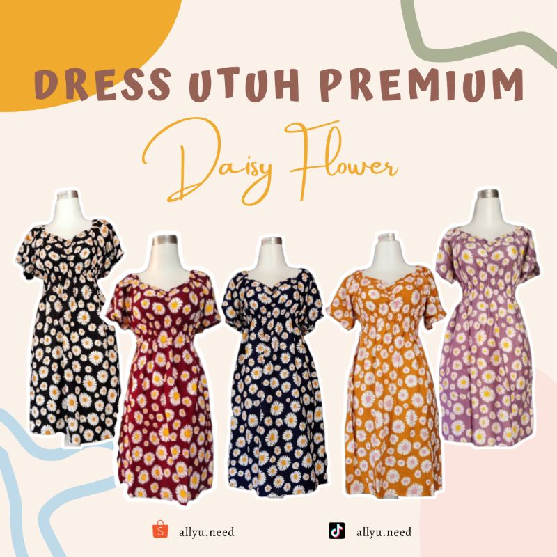 DASTER UTUH PREMIUM PENDEK DAISY FLOWER