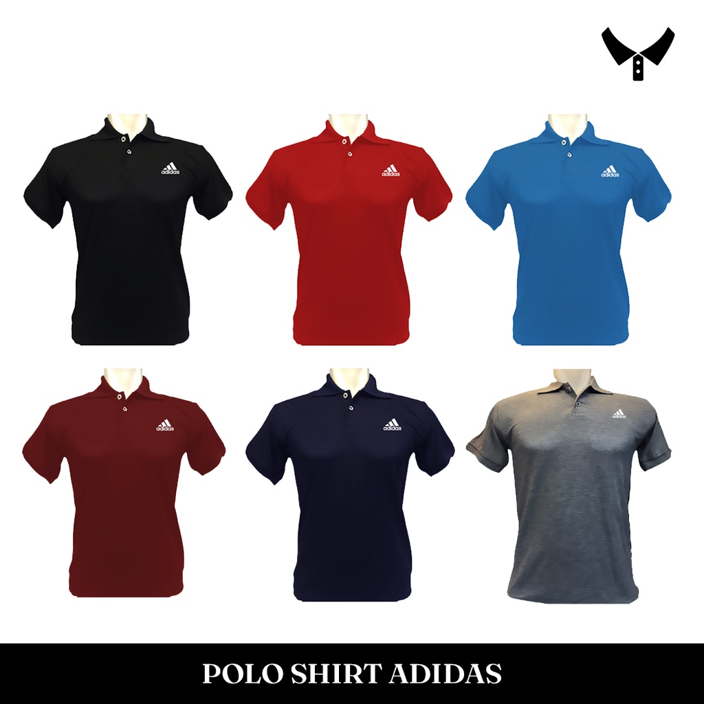 KAOS POLOS BERLOGO ADIDAS / KAOS KERAH ADIDAS / POLO ADIDAS / KAOS SPORT / POLO SHIRT SPORT / KAOS P