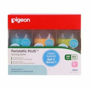 Promo Botol Susu Bayi Pigeon 160ml Peristaltic Plus Wide Neck