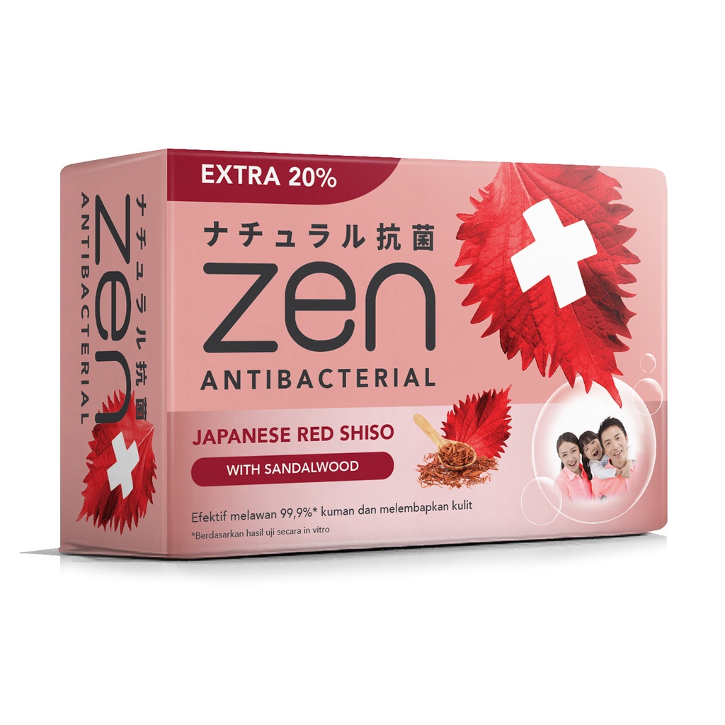 ZEN ANTIBACTERIAL JAPANESE RED SHISO SABUN BATANG (70g)