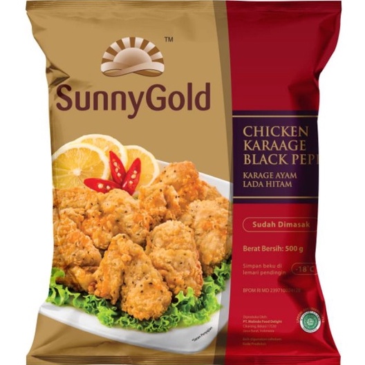 

SUNNY GOLD Chicken Karaage Black Pepper (Karage Ayam Lada Hitam) 500gr