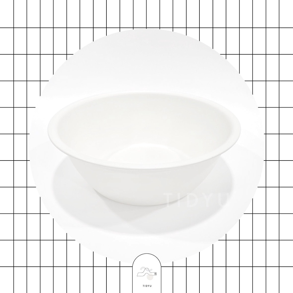 TIDYU White Bucket with Lid &amp; Basin | Ember Putih Dengan Tutup Dan Baskom