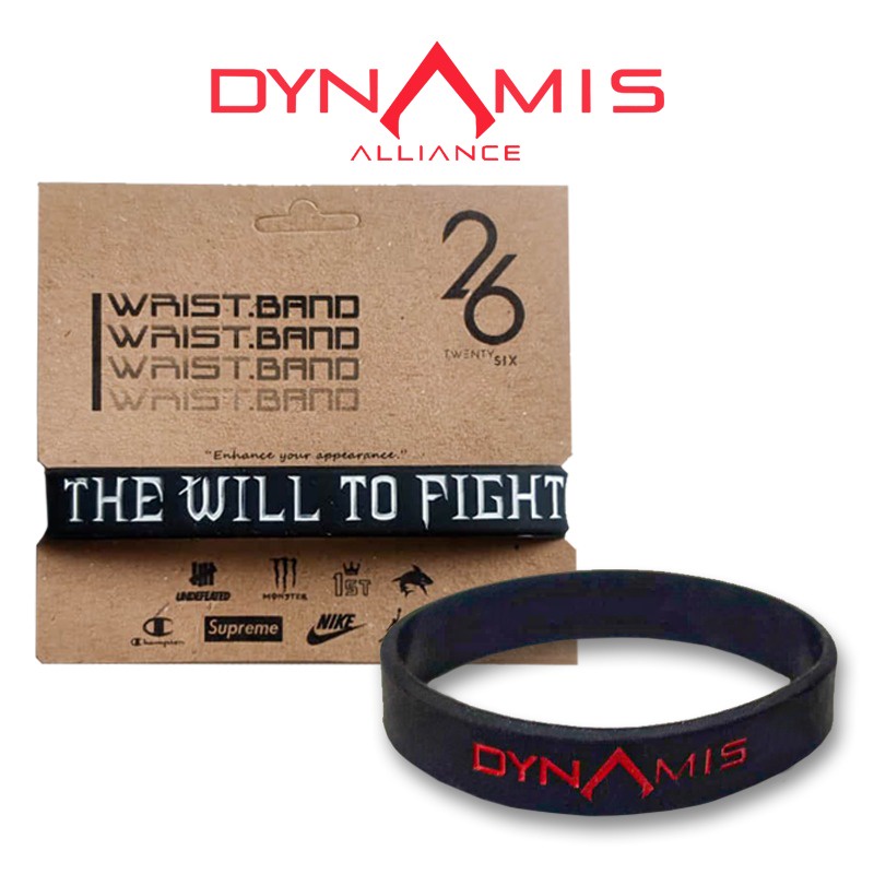 GELANG TANGAN PRIA - GELANG KARET ORI DYNAMIS BLACK