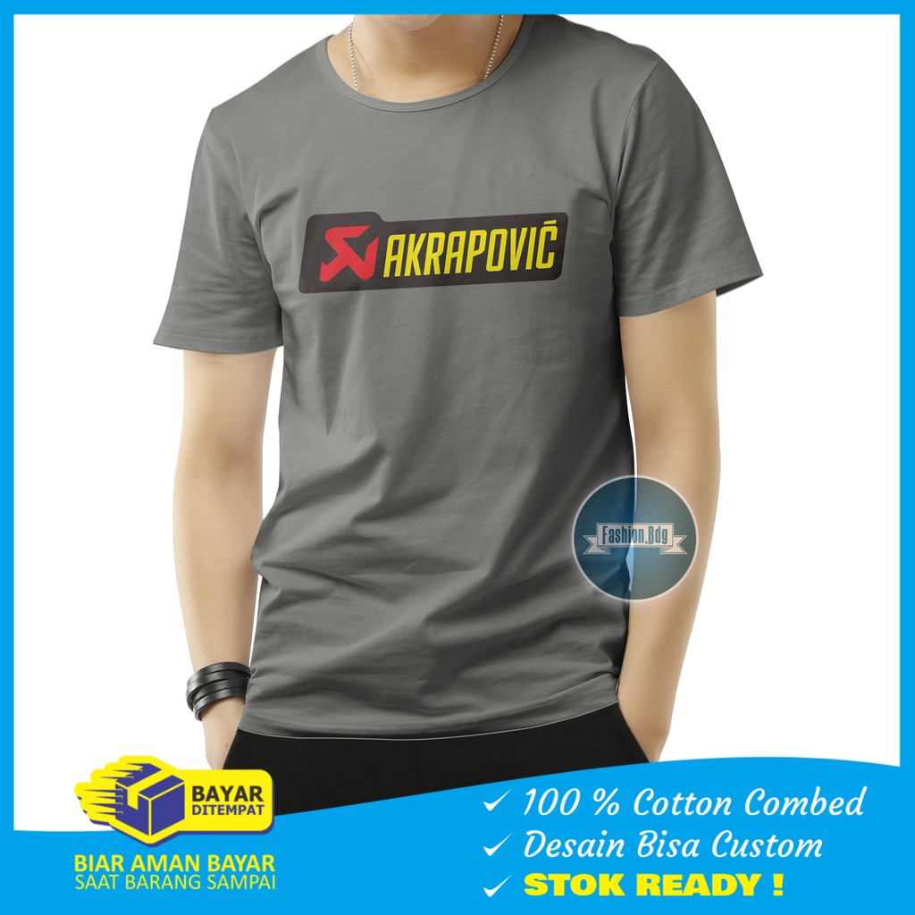 BAJU KAOS PRIA AKRAVOPIC BAHAN KATUN COMBED 30S TERLARIS LENGAN PENDEK