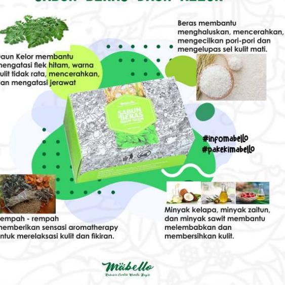limited Edition✔️MABELLO sabun beras hitam ORIGINAL / sabun bedda lotong/Handmade Soap/BPOM d3an halal|KD6