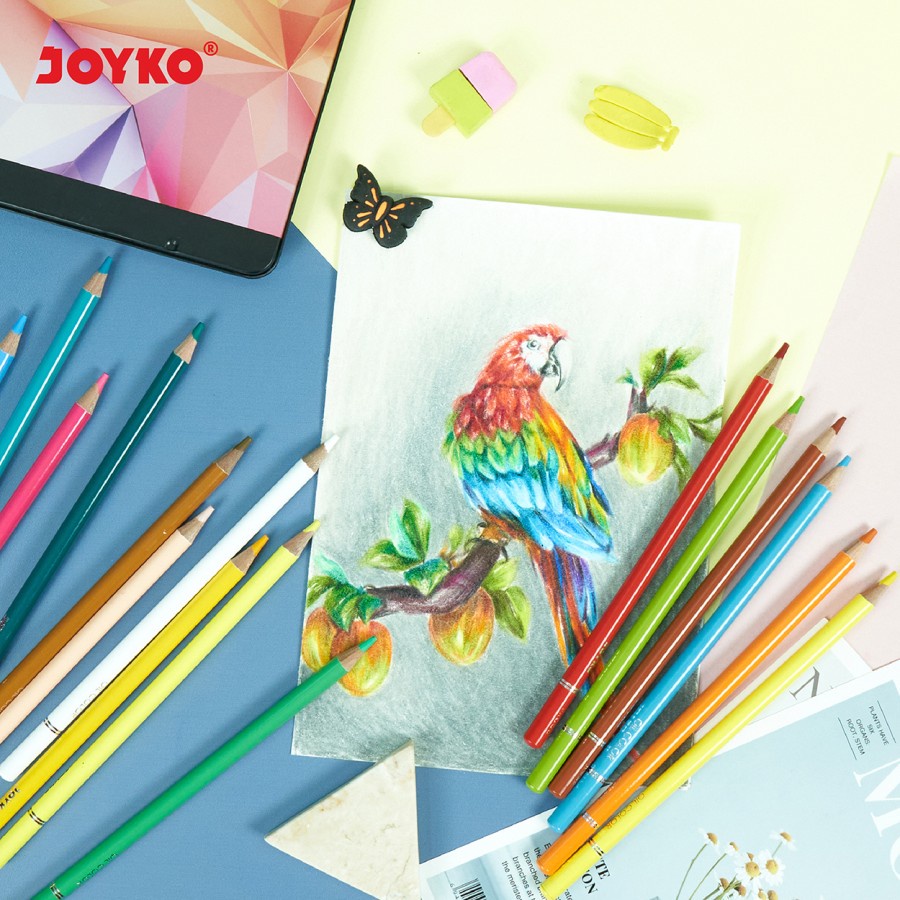 Premium Oil Color Pencil / Pensil Warna Joyko CP-TC126 36/48/72 Warna