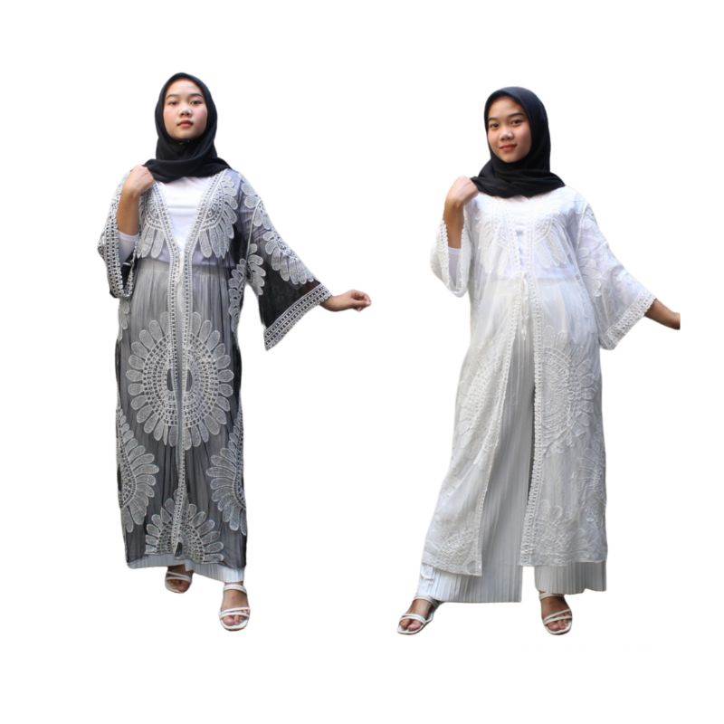 Long Outer Brukat Matahari Sunny Boho Tile Wanita Lace BKK