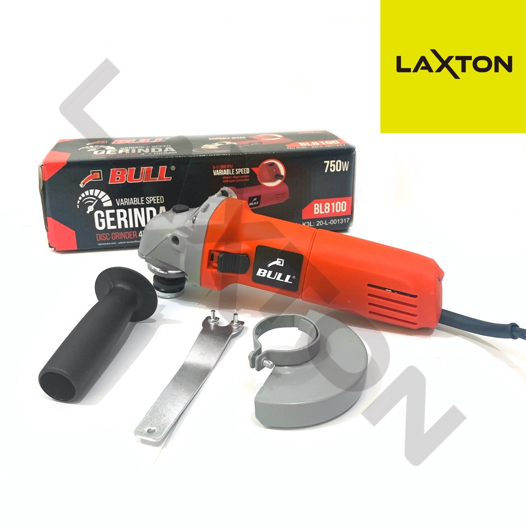 MESIN GERINDA TANGAN 4” BULL VARIABLE SPEED ANGLE GRINDER BL8100