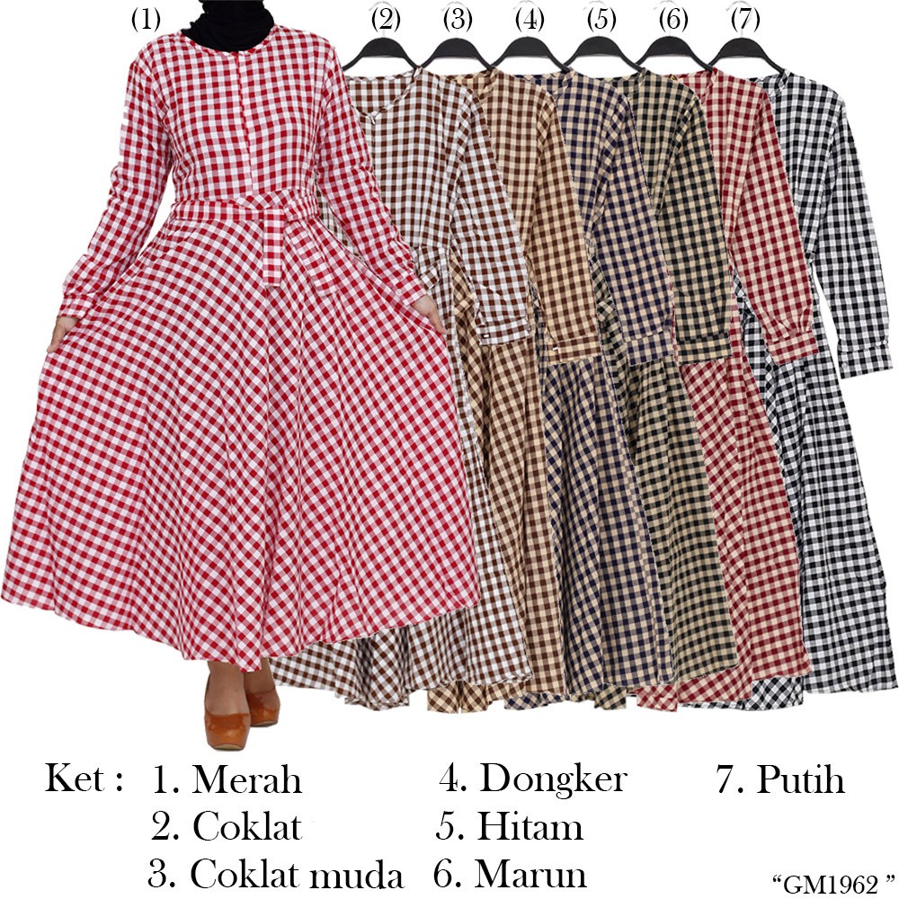 Gamis Dewasa Model Payung Bahan Katun Motif yang Lembut dan Adem