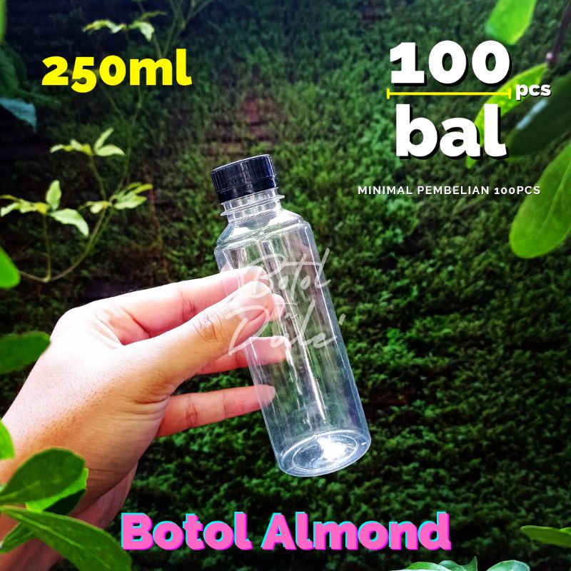 Botol Plastik Almond 250ml Long Neck LN / Botol Almond LN 250ml / Botol Almond 250ml / Botol 250ml /