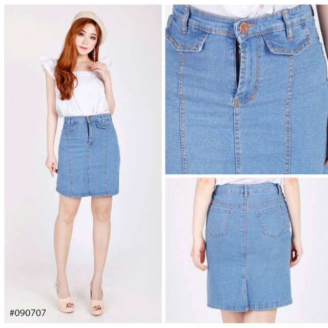  BISA COD Rok  Jeans Span Pendek  Size 28 33 Rok  Span 