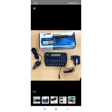 charger rydbatt 8 slot smart lcd charger with discharge function