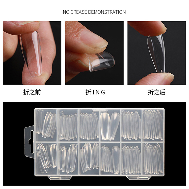 (KUKU) 120pcs / Set Poly Gel UV Builder KUKU Palsu Extension Untuk Nail Art