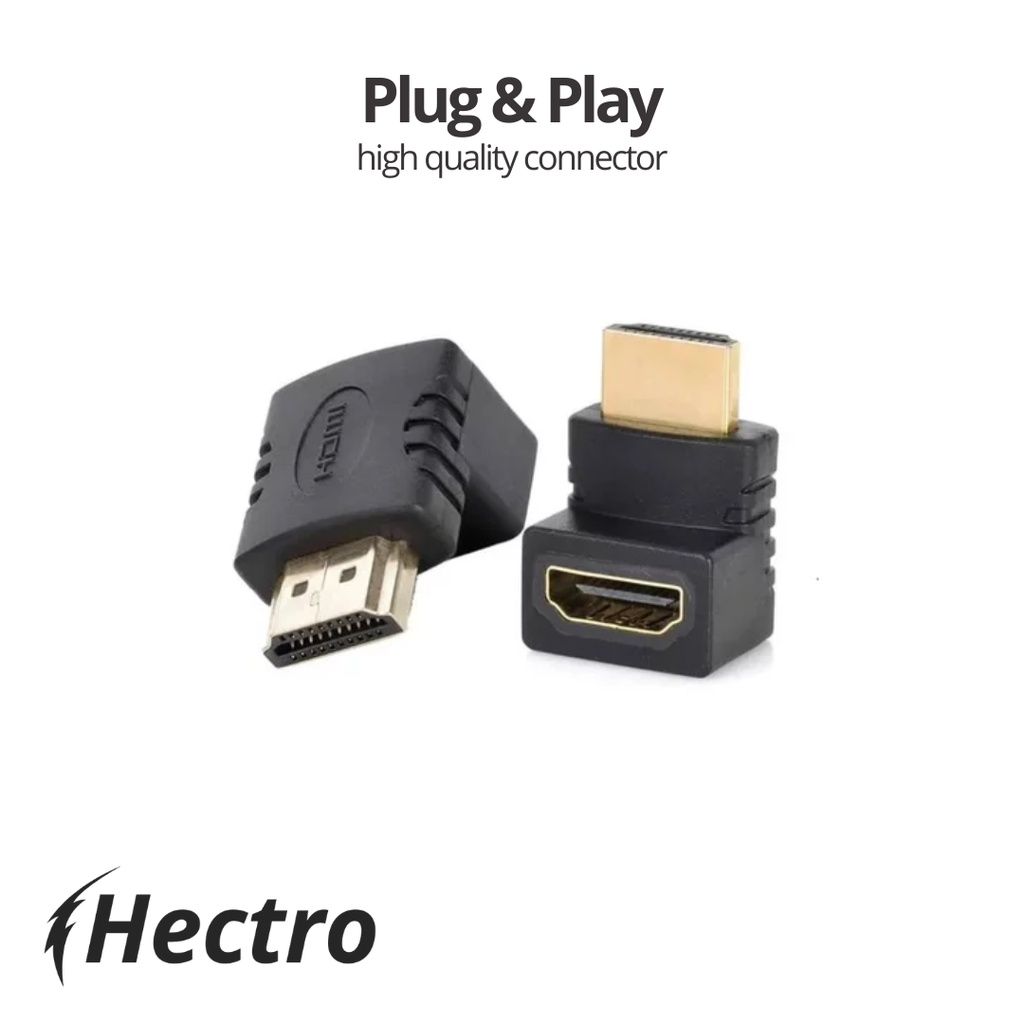 HECTRO Converter Adapter Connector Konektor HDTV Male Female 90 Siku L