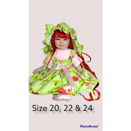 baju boneka reborn, lukthep size 20, 22 & 24 inch