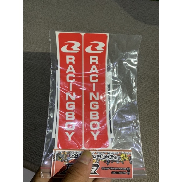 STICKER STIKER SHOCKBREAKER DEPAN RACING BOY RCB