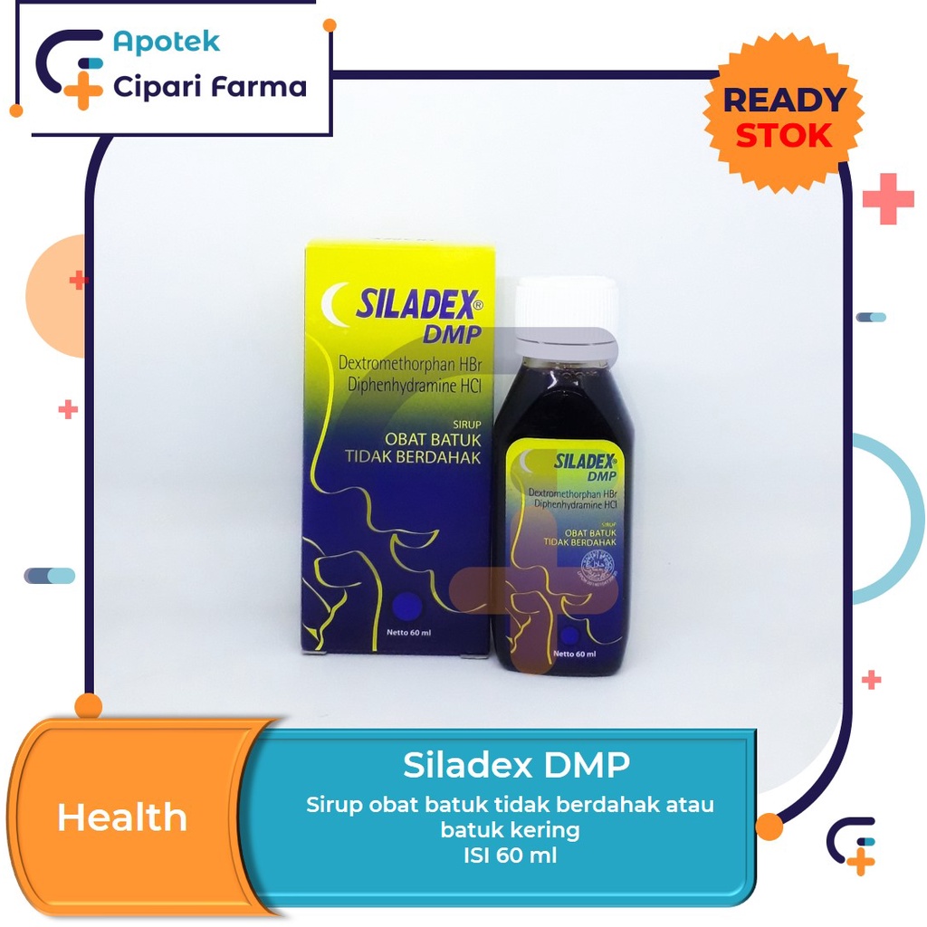 Siladex DMP Sirup Obat Batuk Kering | Tidak Berdahak | Alergi 60ml & 100ml