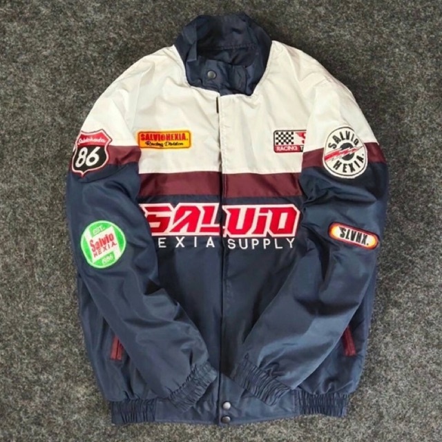 Jaket Nascar Slvhx Racing Team Jaket Salvio Hexia Jaket Parasut Salviohexia Jaket Pria White Petro