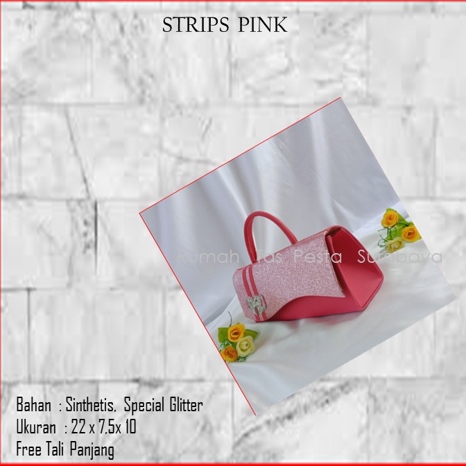 Tas Slempang,Tas Etnik,Tas Kekinian,STRIPS PINK