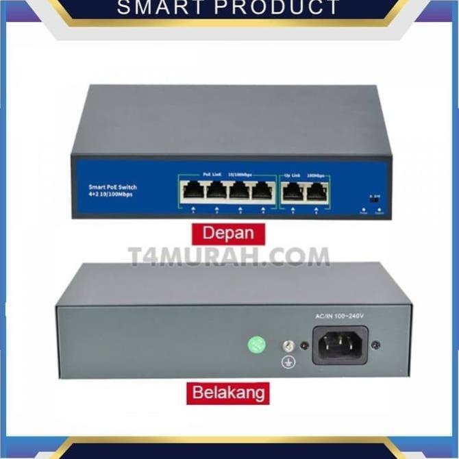 Poe Switch Hub Poe 4+2 Port Uplink With 4 Poe Switch For Cctv